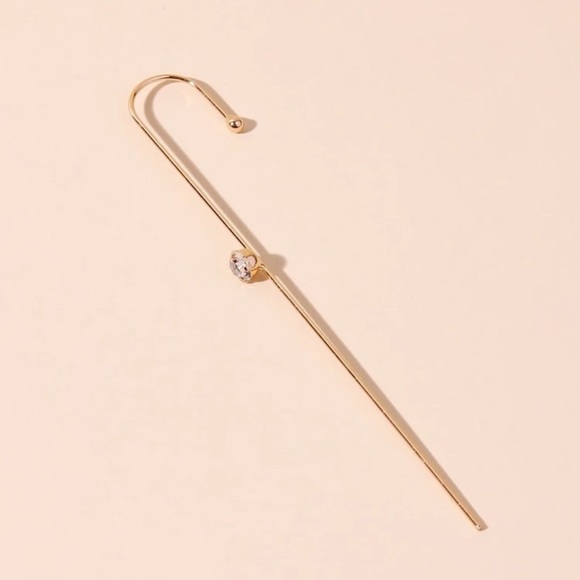 ⚜️𝟯𝟬%𝗢𝗙𝗙 𝗯𝘂𝗻𝗱𝗹𝗲𝘀 𝟯+⚜️ NEW Simple Rhinestone Ear Hook - Picture 2 of 9